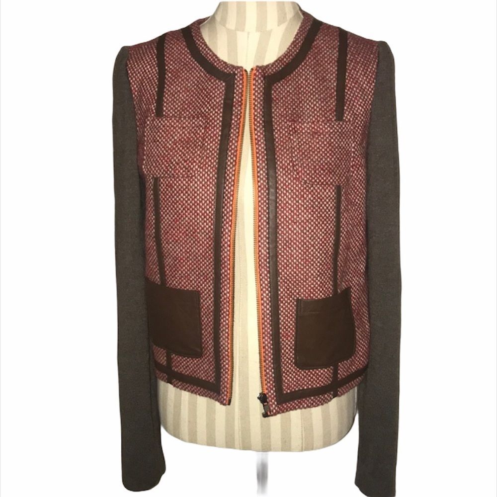 Hinge Tweed & Stretch Fabric Jacket Size M